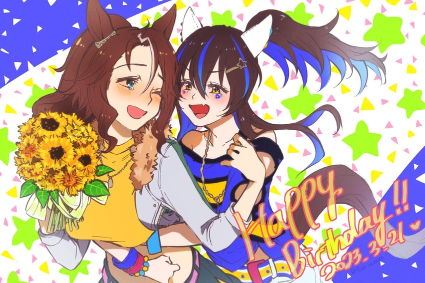 daitaku helios and mejiro palmer (umamusume) drawn by fu_(foo_umm)