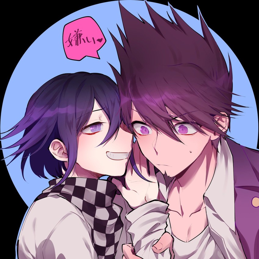 oma kokichi and momota kaito (danganronpa and 1 more) drawn by nanin