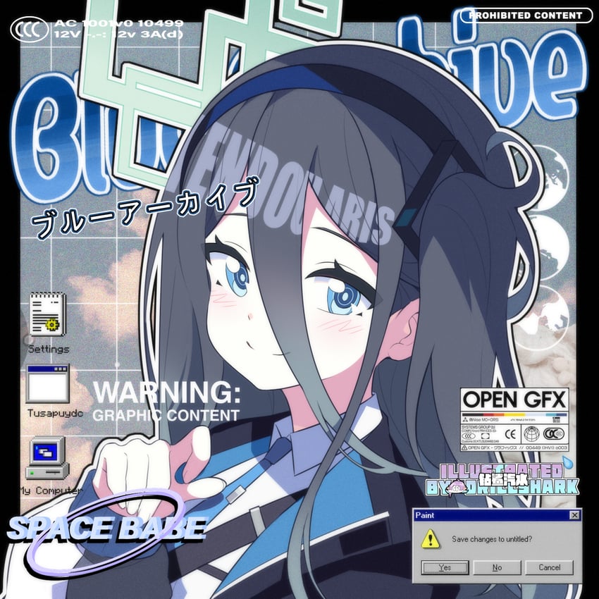 aris (blue archive and 3 more) drawn by anchorage_akiko