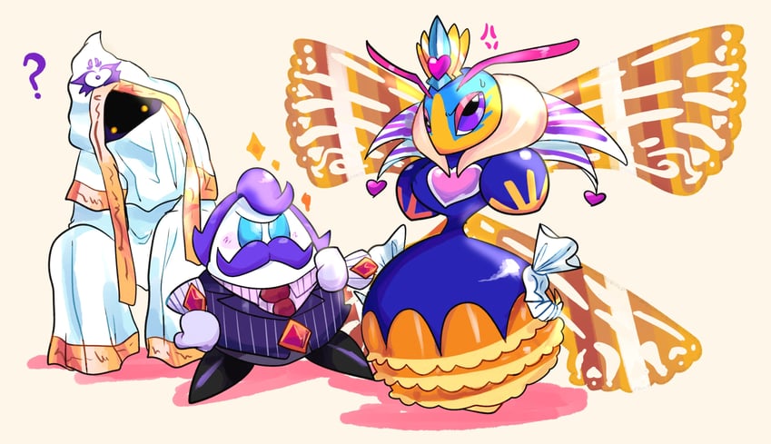 queen sectonia, hyness, and max profitt haltmann (kirby and 3 more) drawn by awxtach