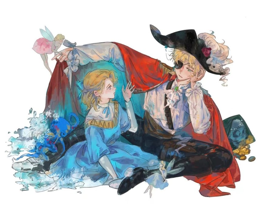 united kingdom and france (axis powers hetalia) drawn by bear270901
