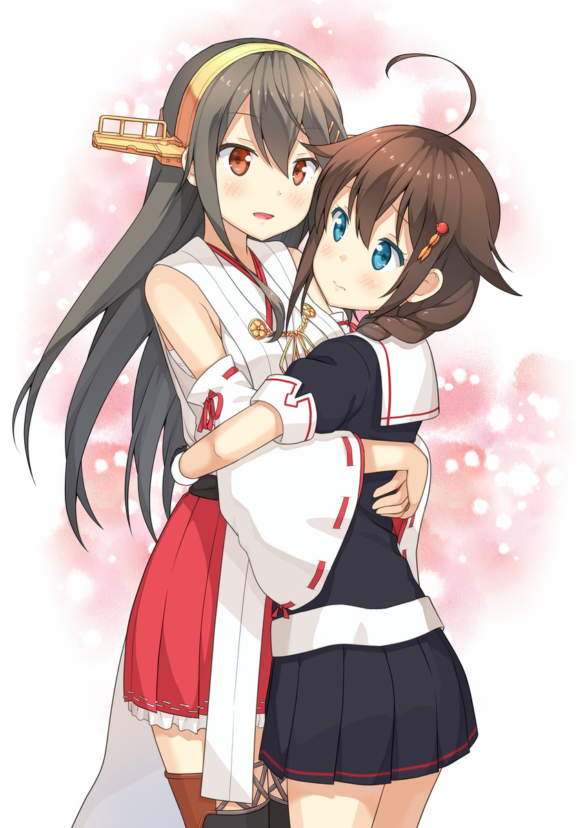 shigure, shigure kai ni, haruna, and haruna kai ni (kantai collection) drawn by miyabi_(miyabeeya)