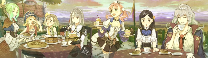 escha malier, marion quinn, linca, lucille ernella, katla larchica, and 2 more (atelier and 1 more) drawn by hidari_(left_side)