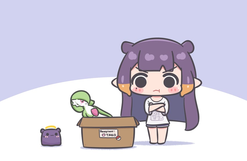 gardevoir, ninomae ina'nis, and takodachi (pokemon and 2 more) drawn by mpien