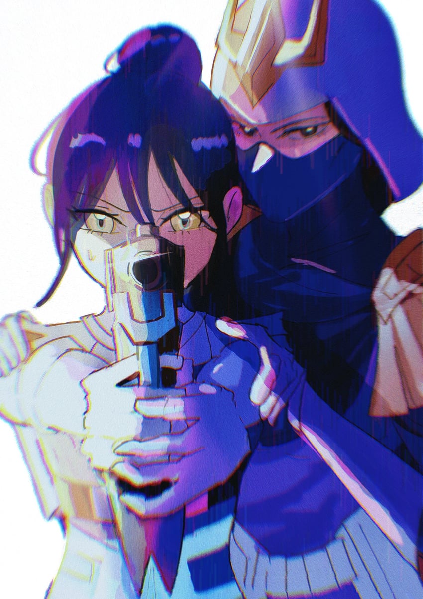 nyaan and kycilia zabi (gundam and 1 more) drawn by rendaaa_fe