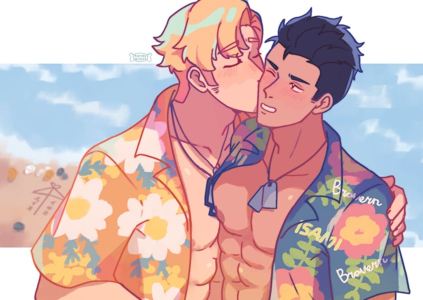 ao isami and lewis smith (yuuki bakuhatsu bang bravern) drawn by kaindycandy