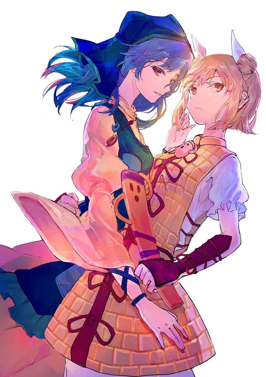 haniyasushin keiki and joutouguu mayumi (touhou) drawn by ringo_orihara
