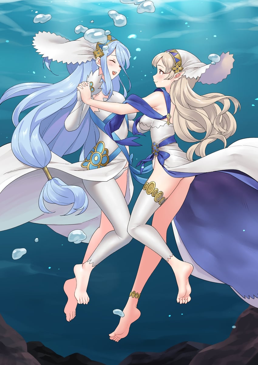 azura and female corrin (fire emblem and 2 more) drawn by igni_tion