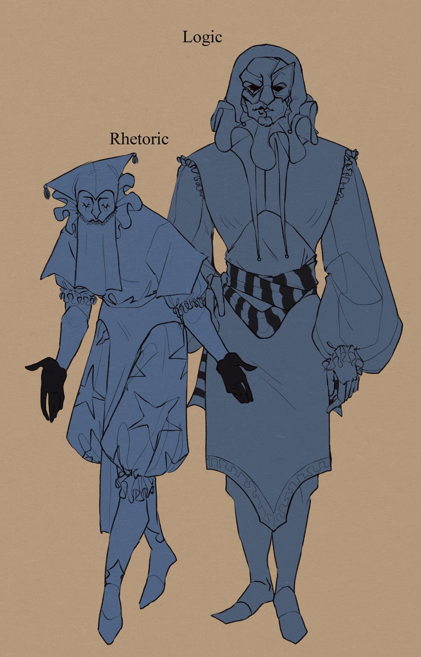 rhetoric and logic (original and 1 more) drawn by hetequilasunset