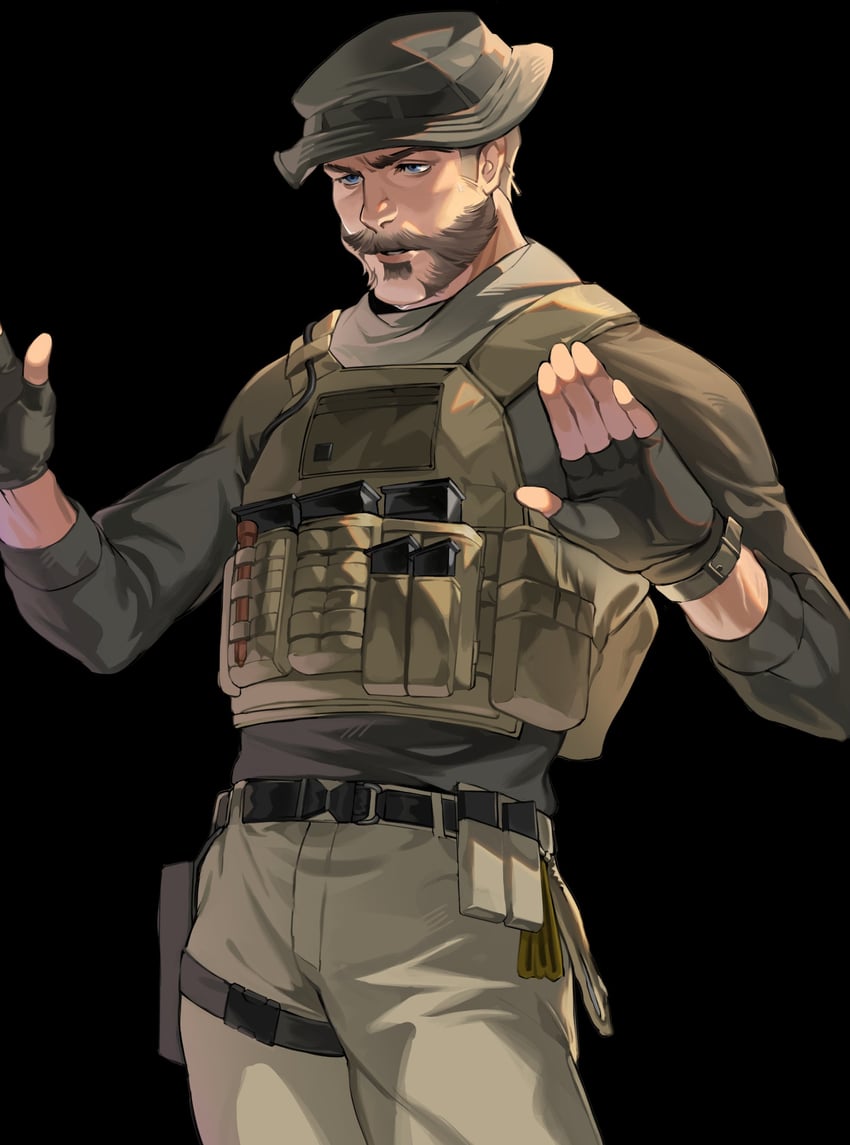 captain price (call of duty and 1 more) drawn by coni0771