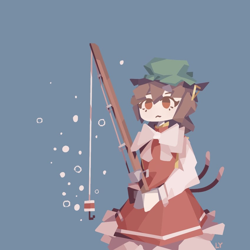 chen (touhou and 1 more) drawn by llamas_yes