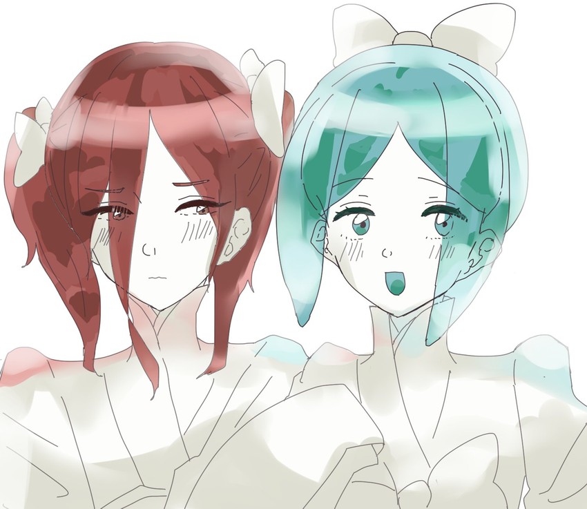phosphophyllite and cinnabar (houseki no kuni) drawn by gyu_nba32