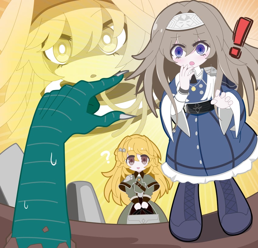 exosister irene, exosister elis, called by the grave, and exosister gibrine (yu-gi-oh!) drawn by yosu_(surume-ika)