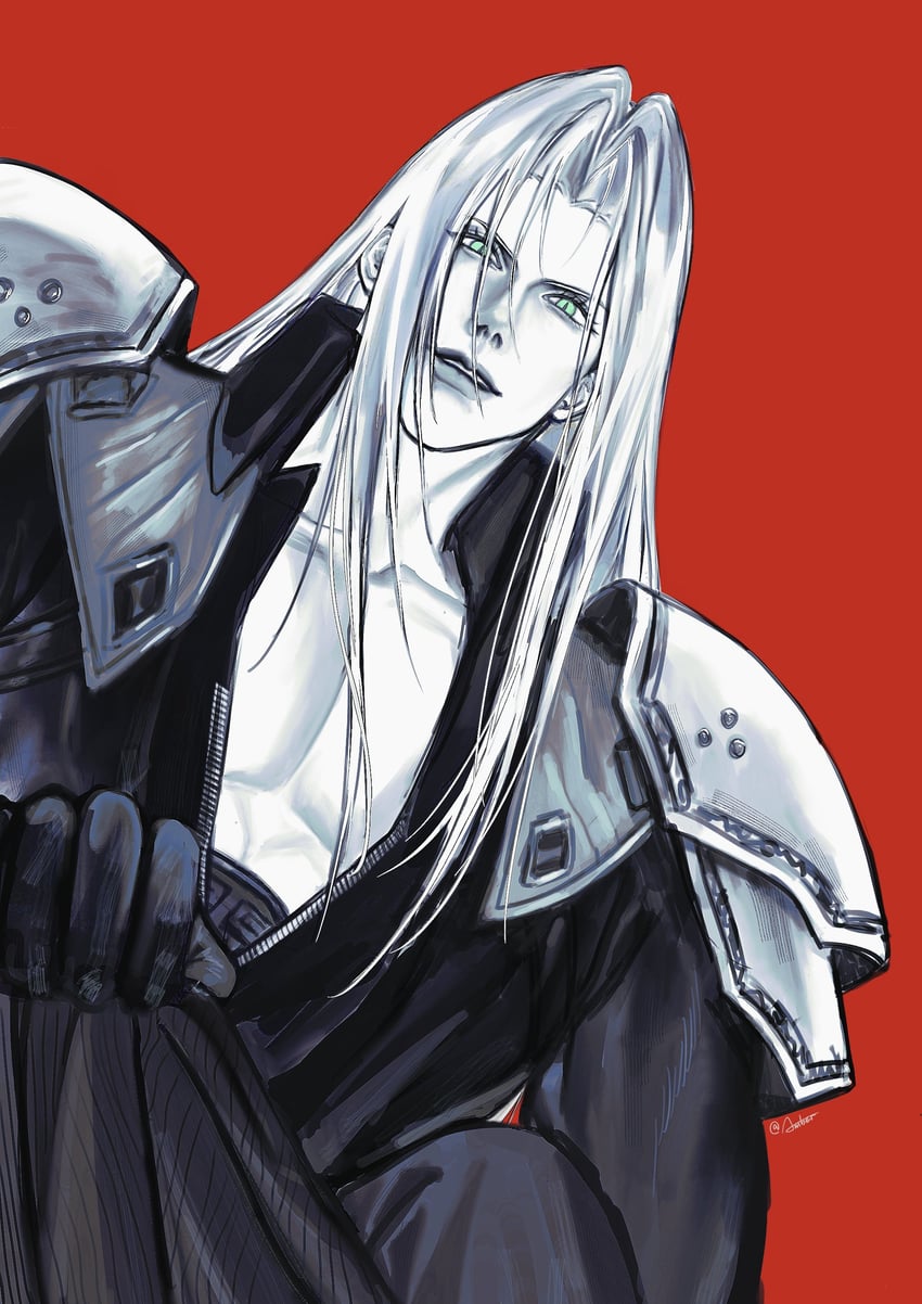 sephiroth (final fantasy and 1 more) drawn by aaamber_22