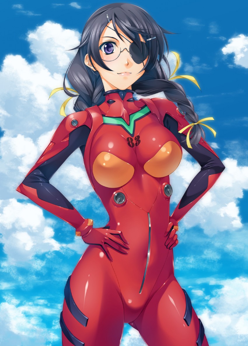souryuu asuka langley and hanekawa tsubasa (neon genesis evangelion and 5 more) drawn by mukunokino_isshiki