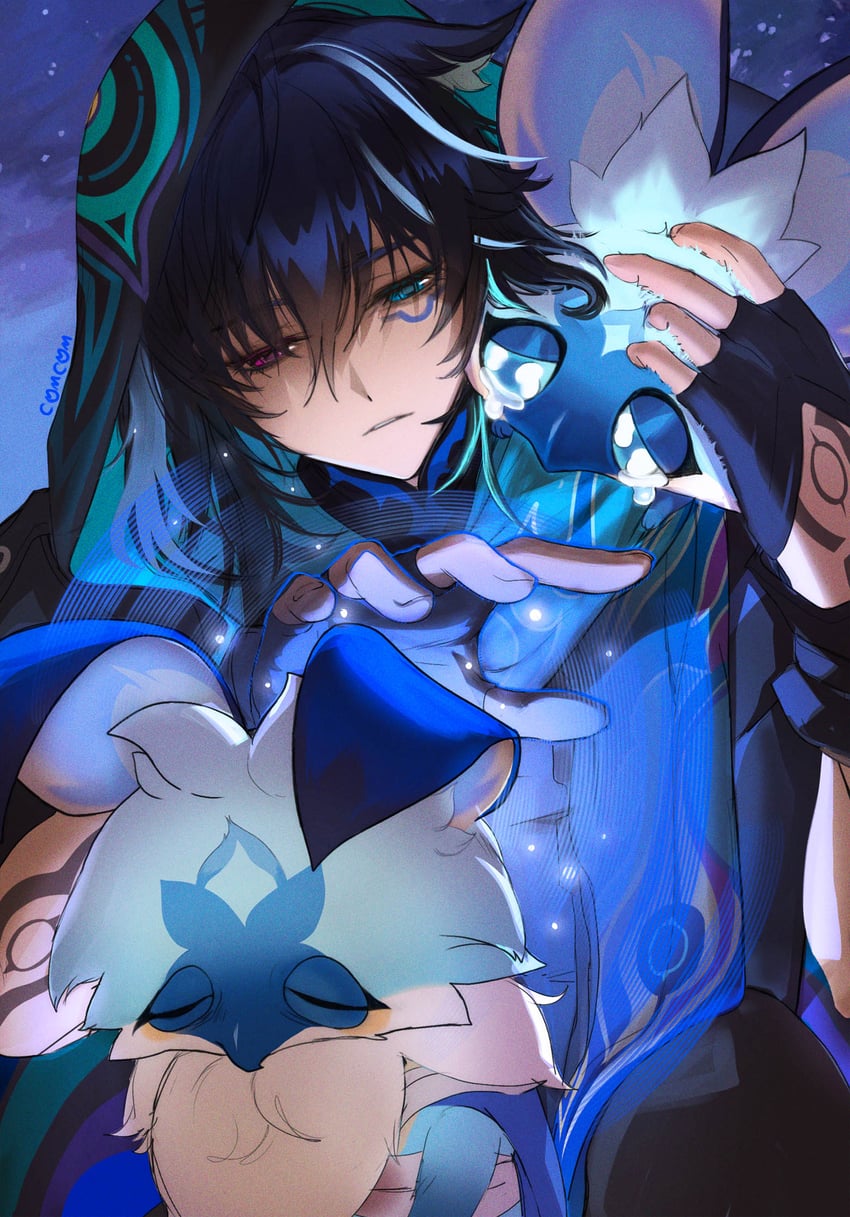 ororon and iktomisaurus (genshin impact) drawn by comcom_(comcomhey)