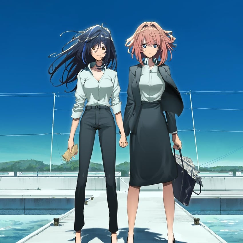 megumi hinoto and nishimiya haru (kimi to shiranai natsu ni naru) drawn by keyyan