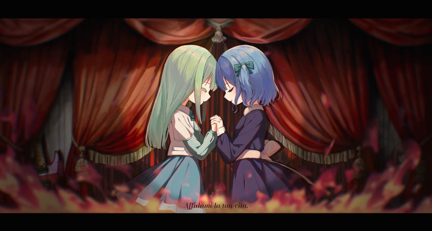 togawa sakiko and wakaba mutsumi (bang dream! and 1 more) drawn by therisnow