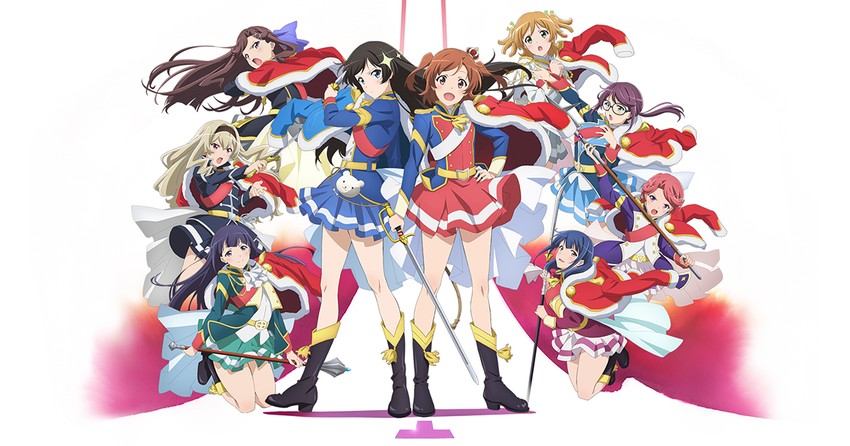 saijou claudine, tendou maya, daiba nana, aijou karen, tsuyuzaki mahiru, and 4 more (shoujo kageki revue starlight)