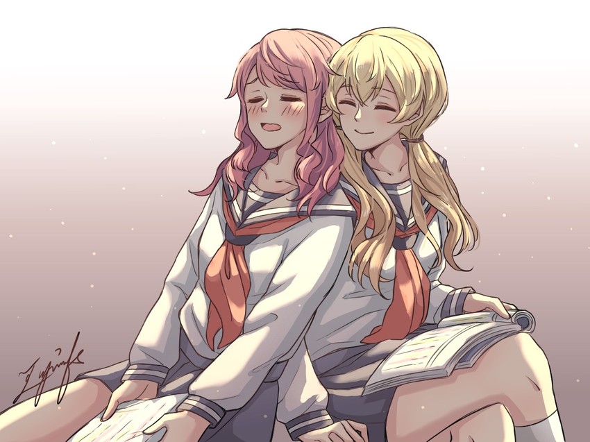 maruyama aya and shirasagi chisato (bang dream!) drawn by aiiro_bokujuu