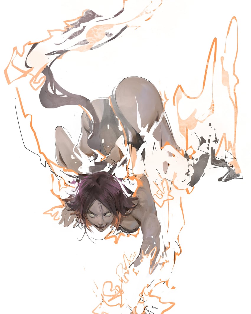 shihouin yoruichi (bleach and 1 more) drawn by kanji_(nievart)