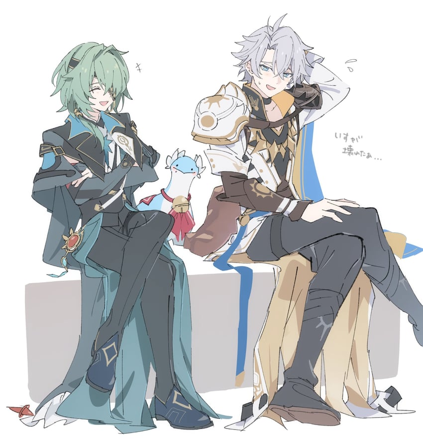 phainon and anaxa (honkai and 1 more) drawn by 0l0za4