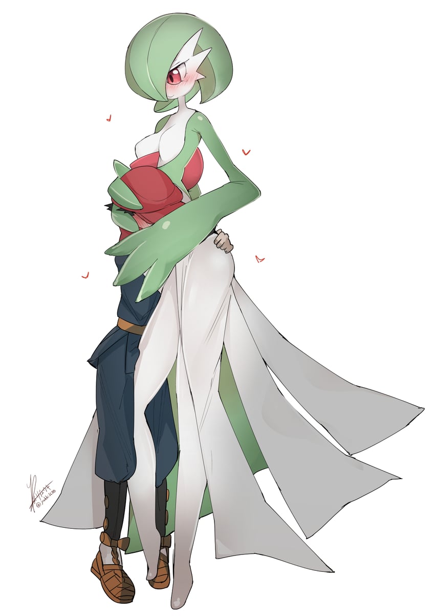 gardevoir and rei (pokemon and 1 more) drawn by rib:y(uhki)