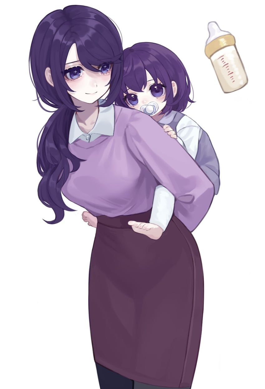 asahina mafuyu and asahina mafuyu's mother (project sekai) drawn by jishou_210