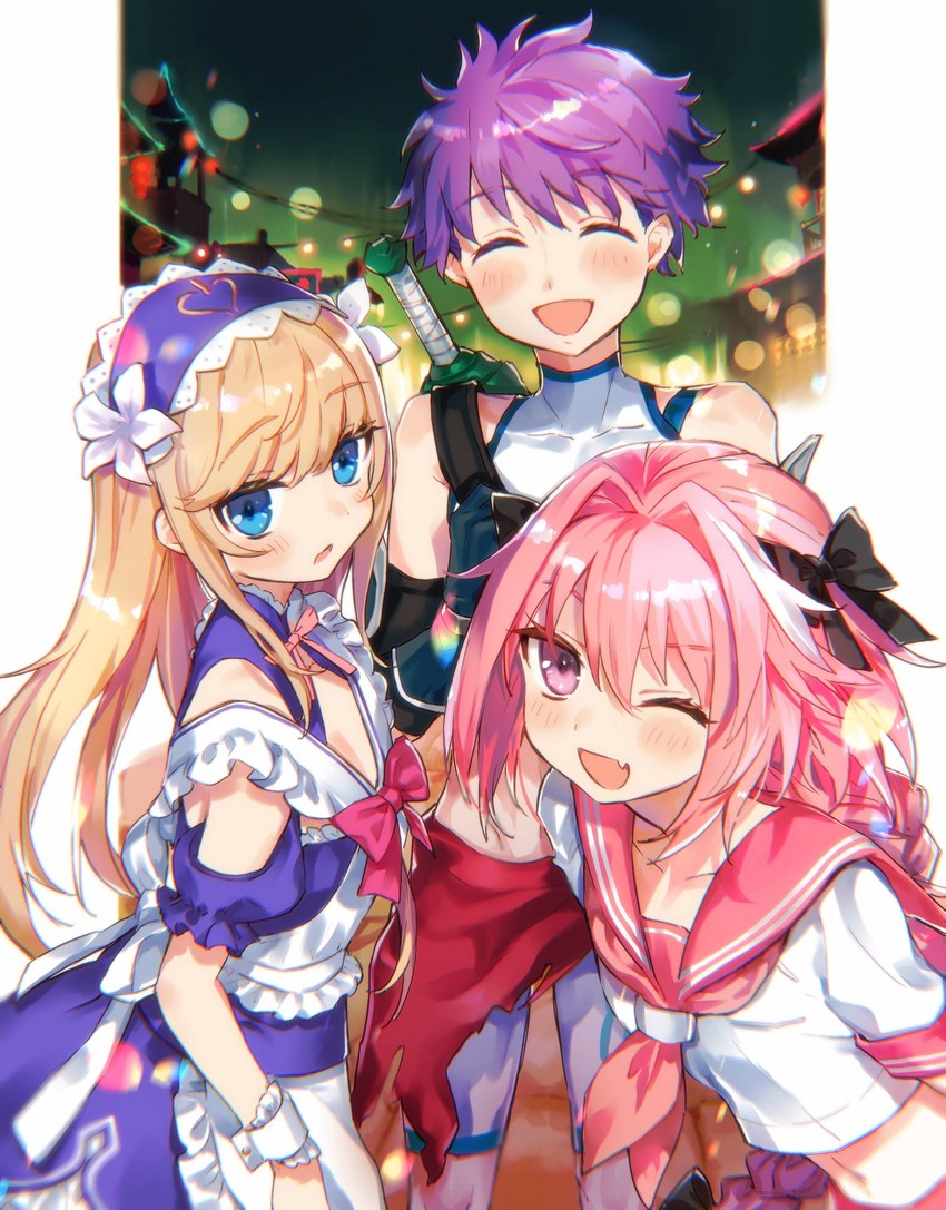 astolfo, chevalier d'eon, and fergus mac roich (fate and 1 more) drawn by nekoyashiki_pushio