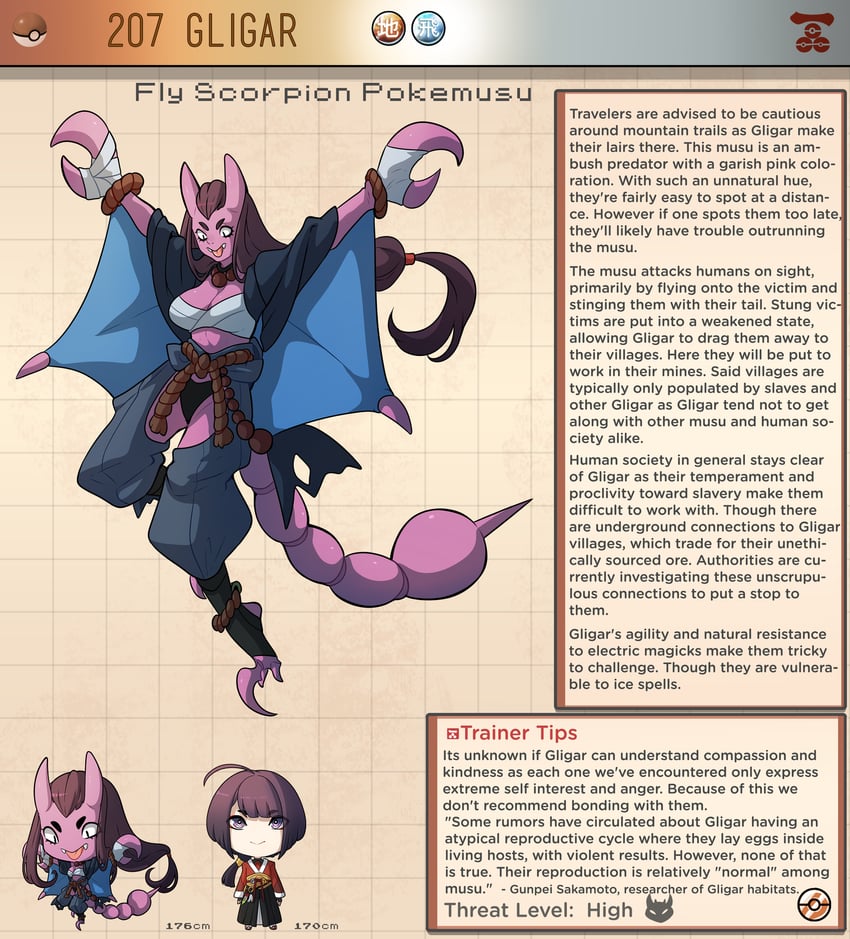 gligar (pokemon) drawn by kinkymation