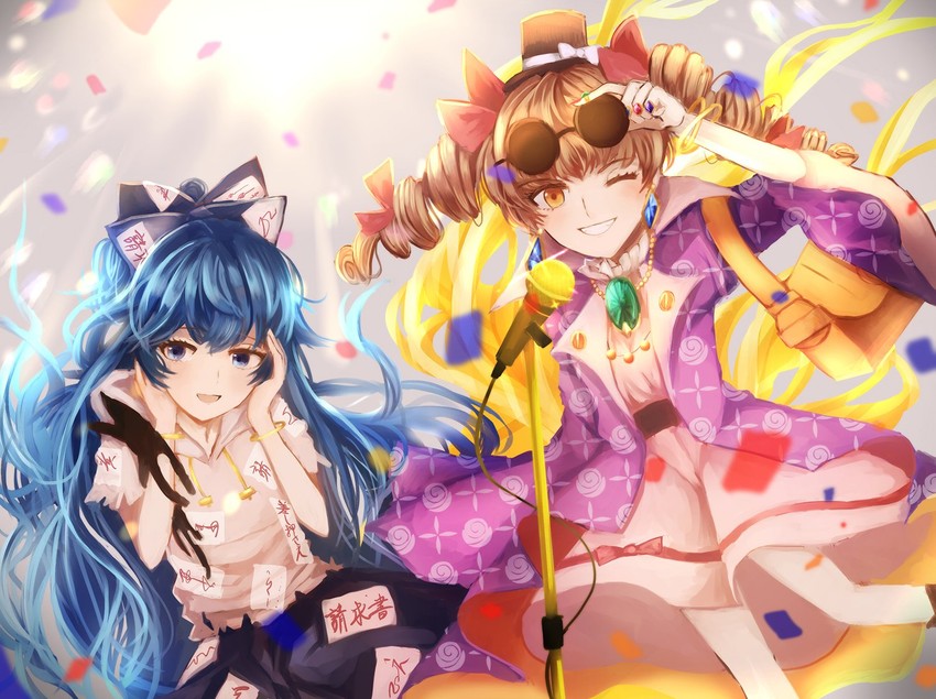 yorigami shion and yorigami jo'on (touhou) drawn by sango_(coral0707)