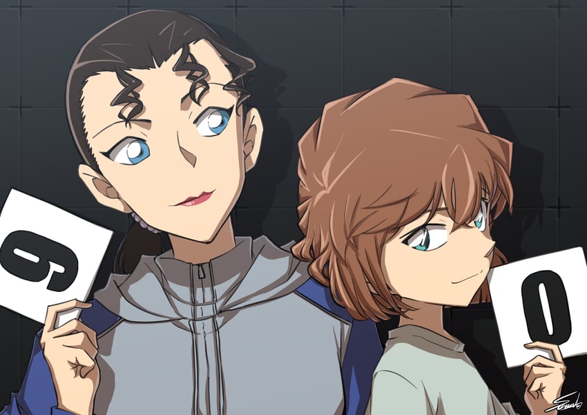 haibara ai and mizunashi rena (meitantei conan and 1 more) drawn by sooma4869