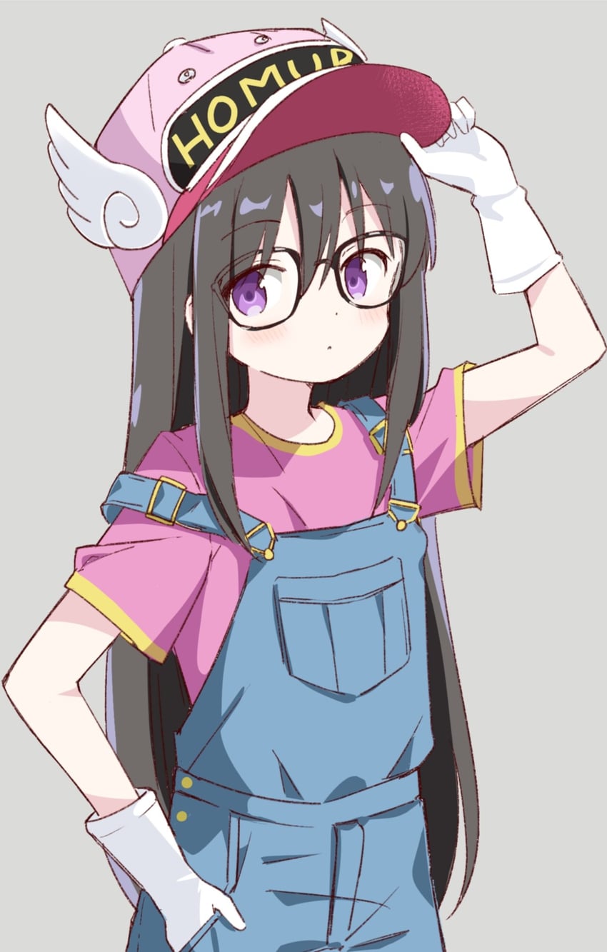 akemi homura and norimaki arale (mahou shoujo madoka magica and 1 more) drawn by tsubaki_(tatajd)