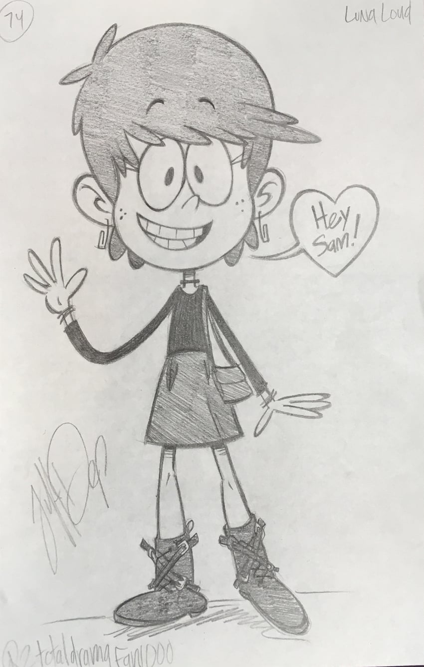 luna loud (the loud house) drawn by justd3f