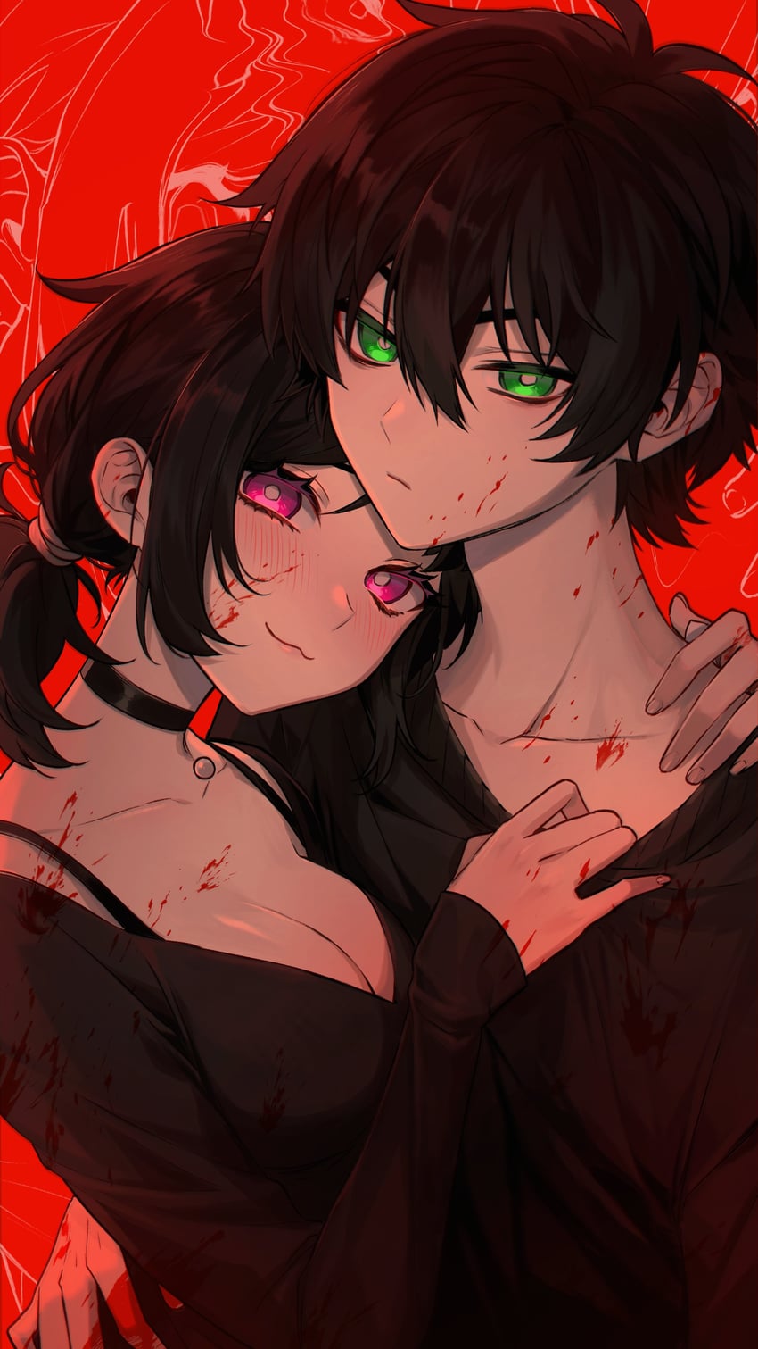 ashley graves and andrew graves (the coffin of andy and leyley) drawn by nanin