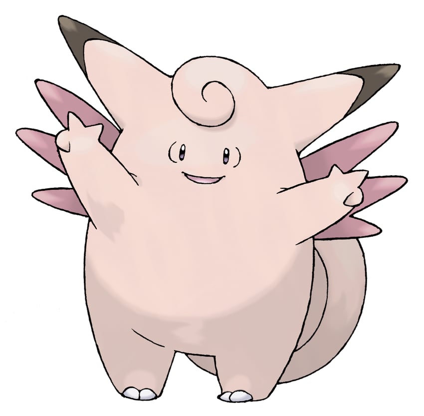 clefable (pokemon and 1 more) drawn by sugimori_ken