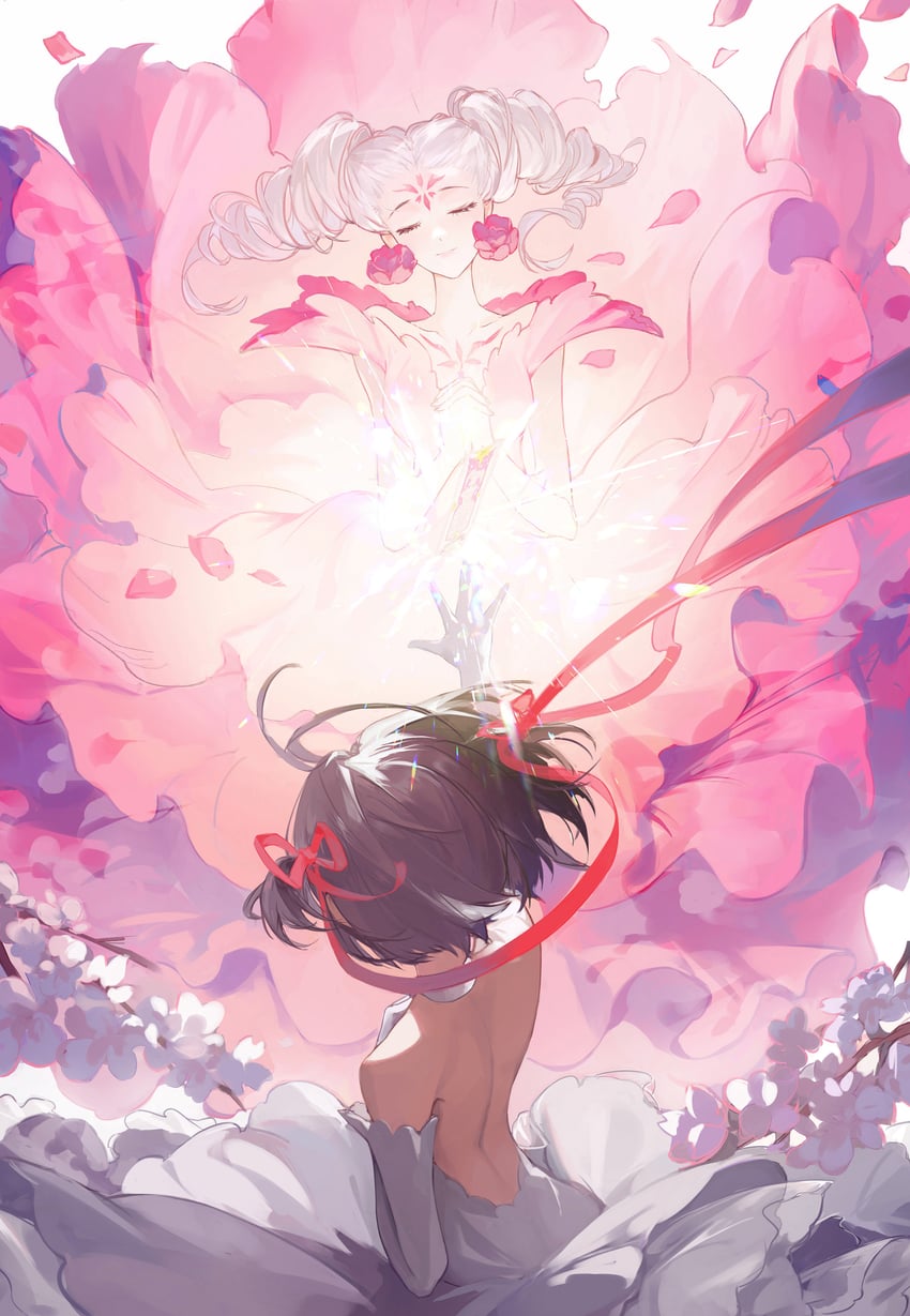 kinomoto sakura and flower (cardcaptor sakura) drawn by ergouzi_echo