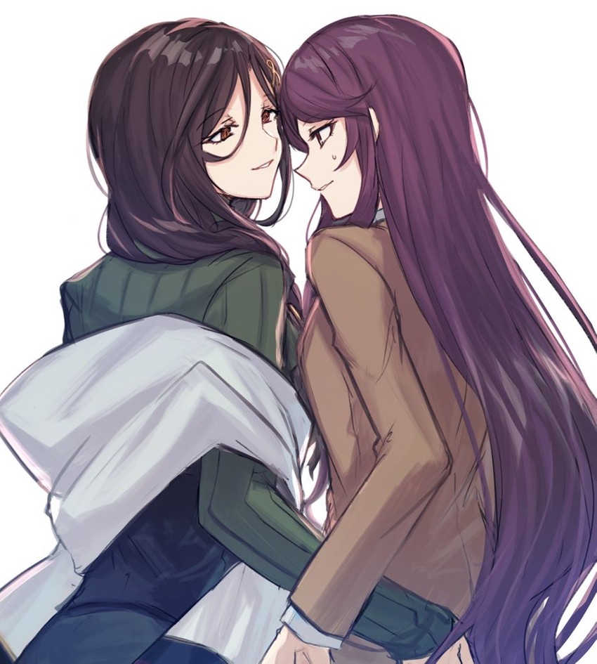 shirayuki tomoe and gundou mirei (nijisanji) drawn by aoki_shizumi