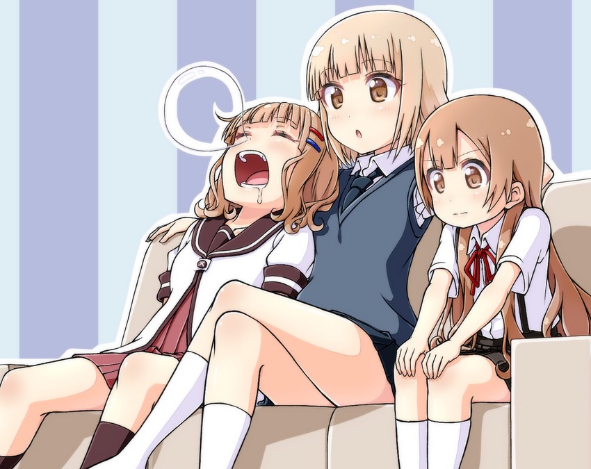 oomuro sakurako, oomuro hanako, and oomuro nadeshiko (yuruyuri and 1 more) drawn by pontasu