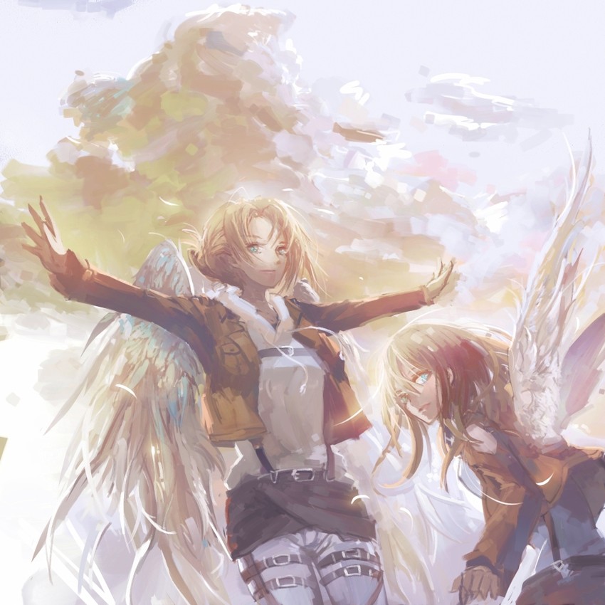 krista lenz and annie leonhart (shingeki no kyojin) drawn by stu_dts