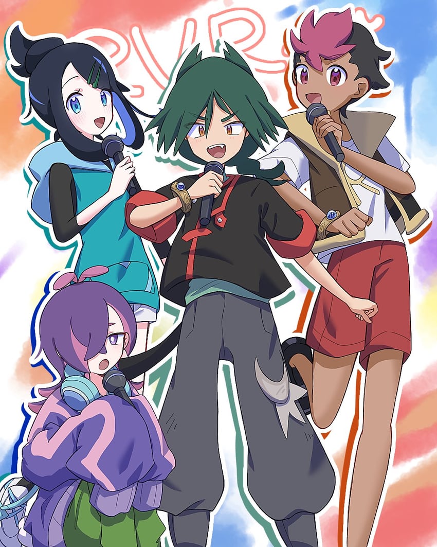 liko, dot, roy, and ult (pokemon and 1 more) drawn by seiun_(hoshigumo_72)