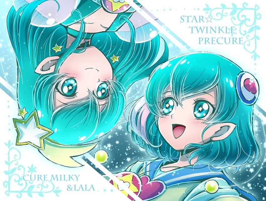 hagoromo lala and cure milky (precure and 1 more) drawn by cokata