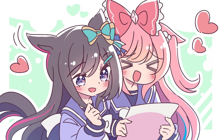 agnes digital and mejiro dober (umamusume) drawn by honkawa_works