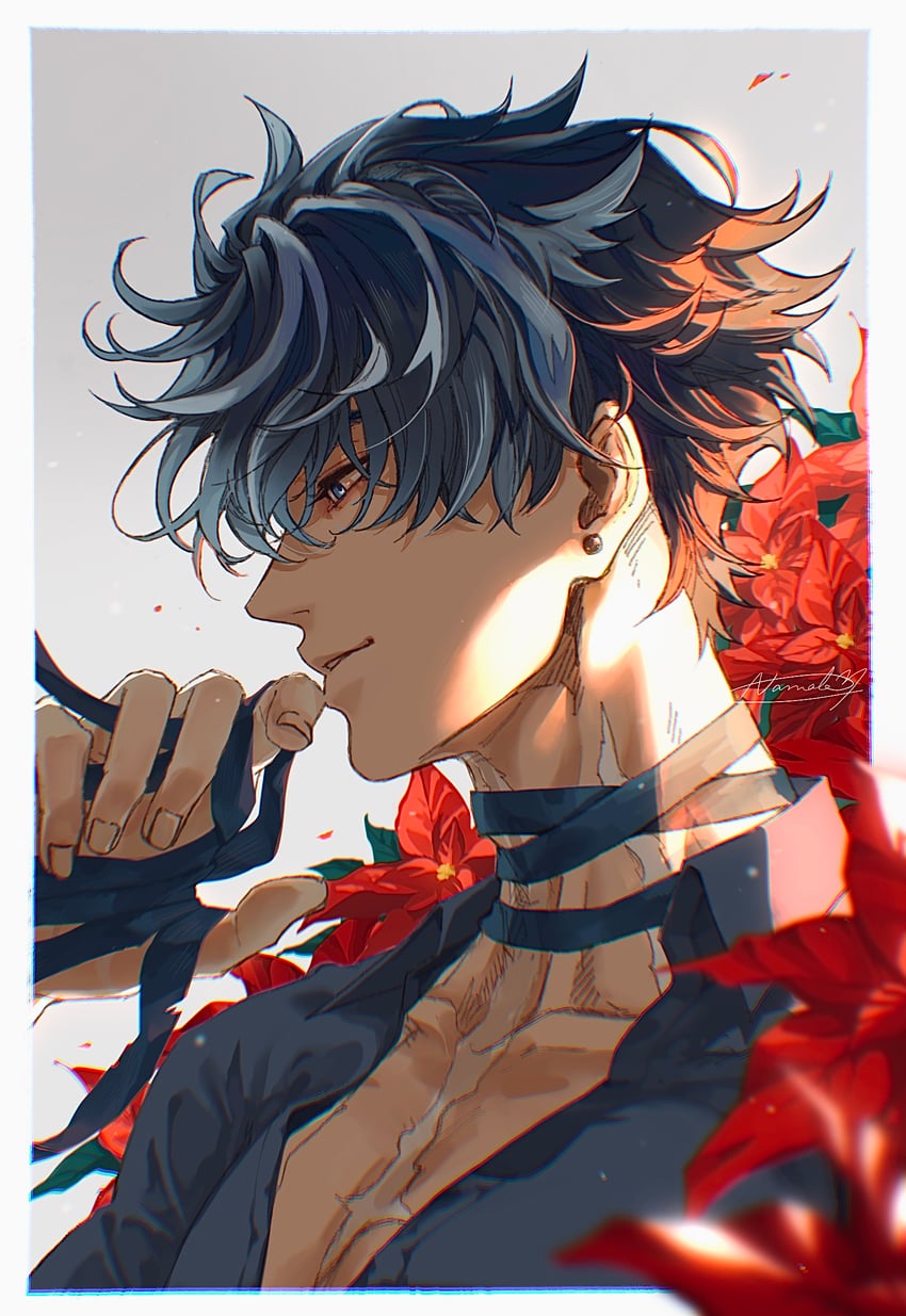 wriothesley (genshin impact) drawn by namakoaaa