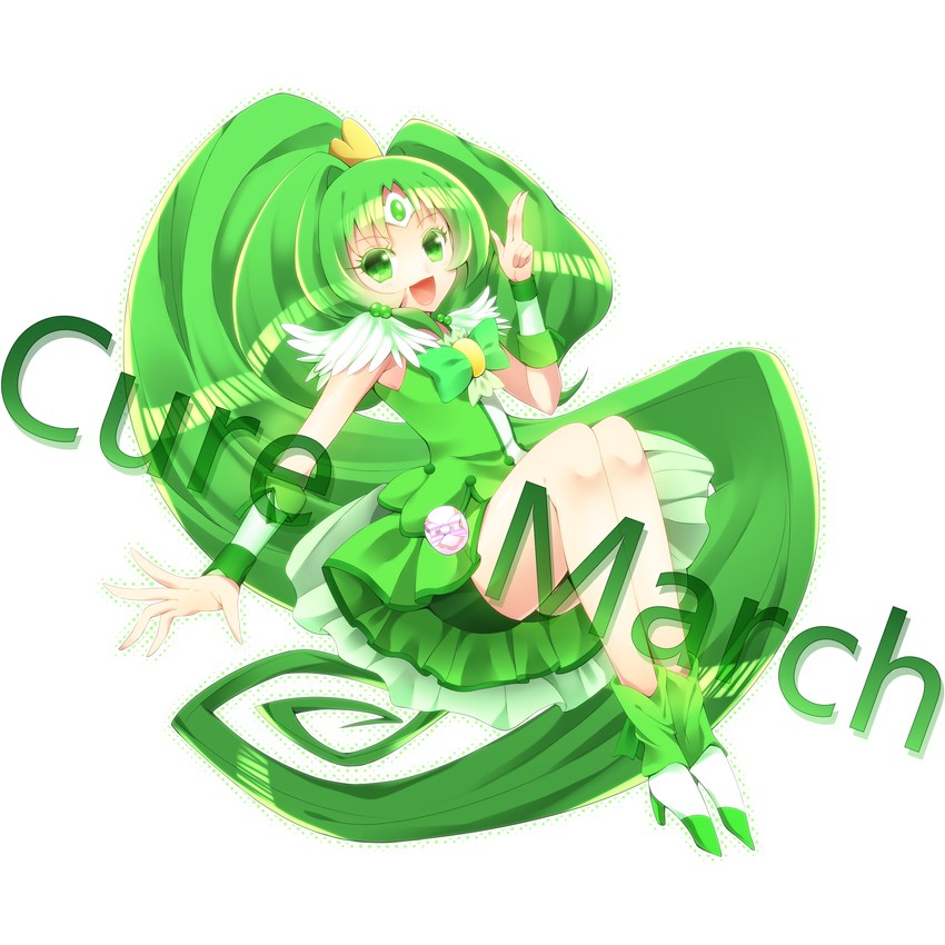 midorikawa nao and cure march (precure and 1 more) drawn by sakura_hazuki