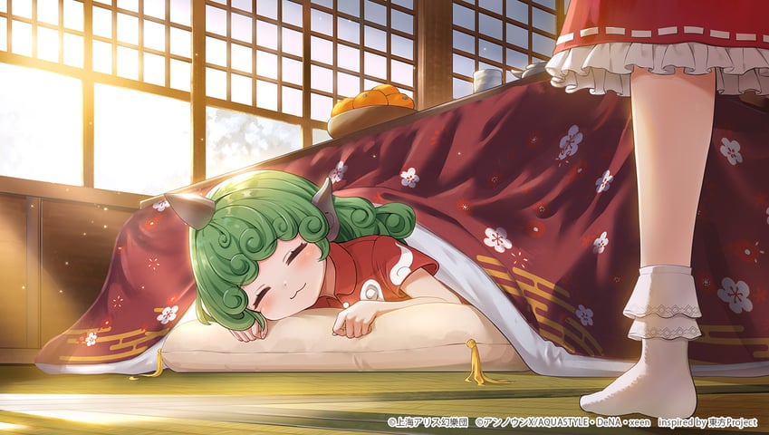 hakurei reimu and komano aunn (touhou and 1 more) drawn by dargo