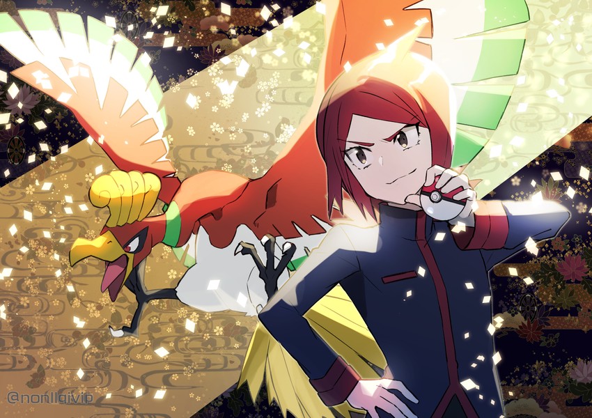 silver and ho-oh (pokemon and 2 more) drawn by yamanashi_taiki