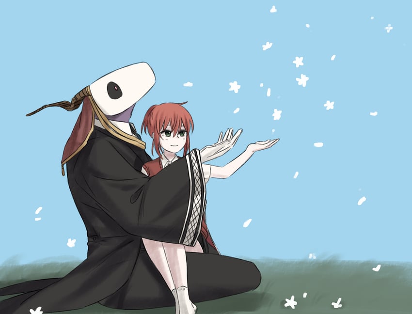 hatori chise and elias ainsworth (mahou tsukai no yome) drawn by delfuze
