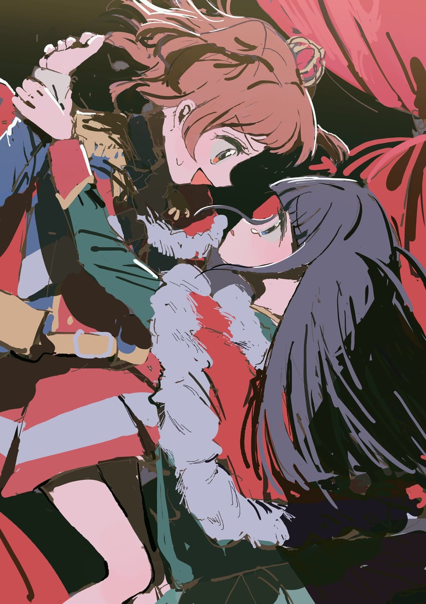 aijou karen and tsuyuzaki mahiru (shoujo kageki revue starlight) drawn by okomeiro