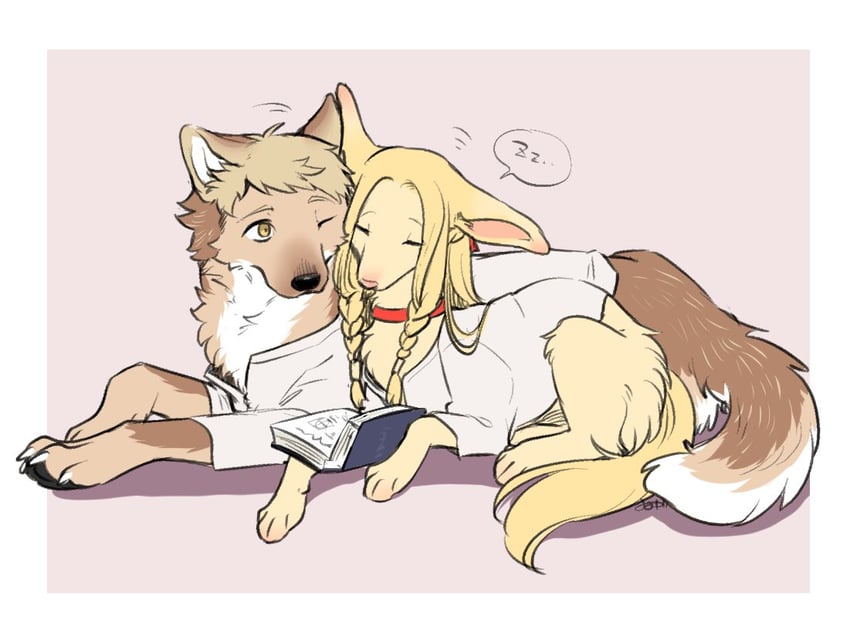 marcille donato and laios touden (dungeon meshi) drawn by tsukune_(budodesu)